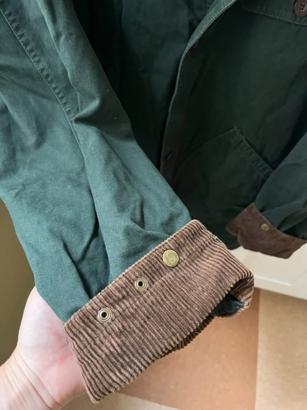Vintage Aberdeen Canvas Flannel-Lined Cargo Coat – Chore/Barn Jacket – Men's Lar